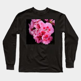 Pink Flowers Crying in the Rain Long Sleeve T-Shirt